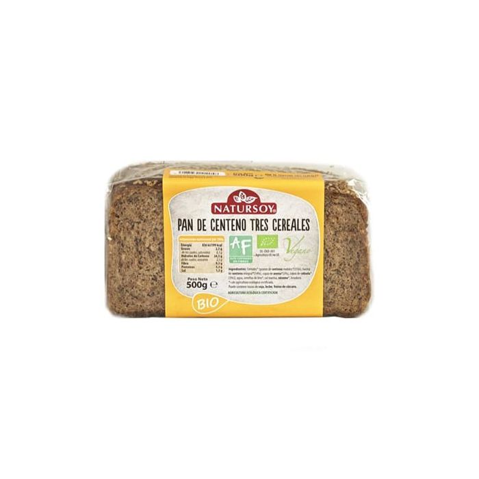Pan de 3 cereales Natursoy 500 gr ECO main product photo