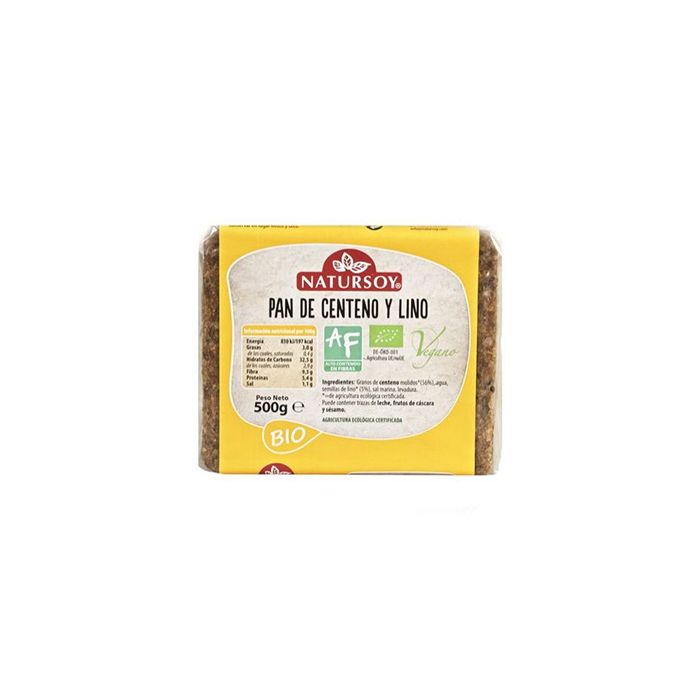 Pan de centeno y lino Natursoy 500g ECO main product photo