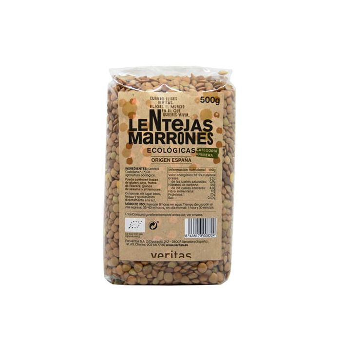 Lentejas marrones Veritas 500gr ECO main product photo