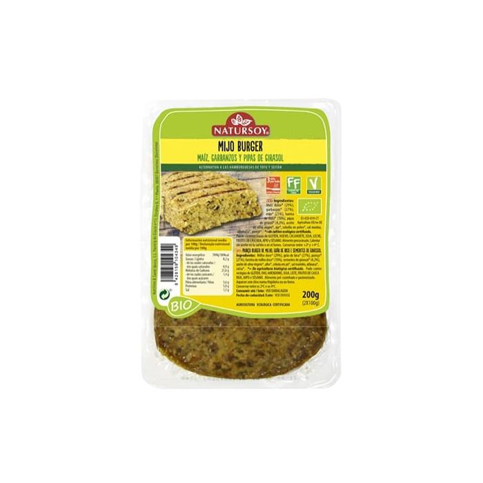 Hamburguesa de mijo Natursoy 200g ECO main product photo