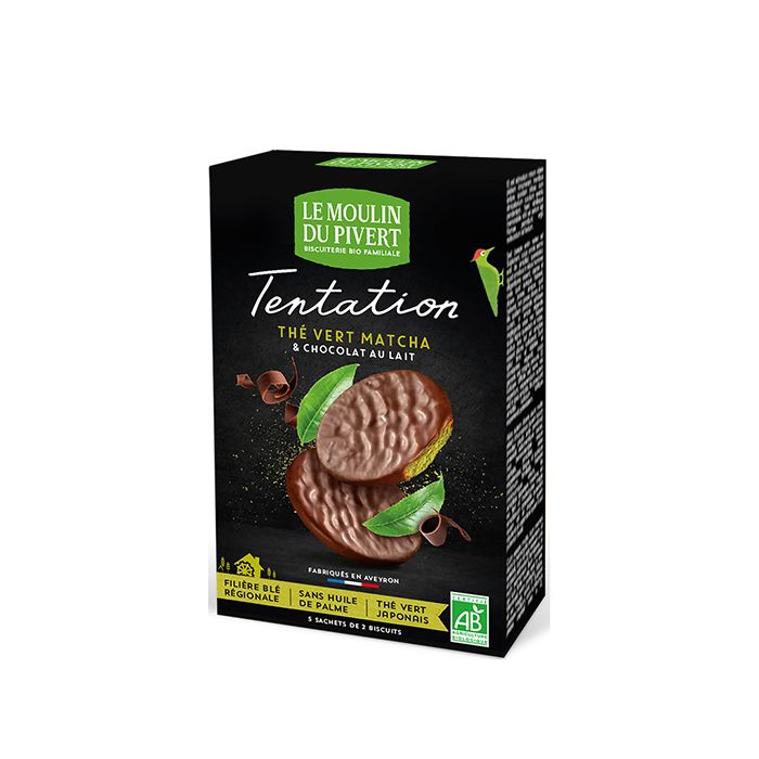 Galleta chocolate matcha Pivert 130g ECO main product photo