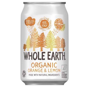 Refresco naranja limón W Earth 330ml ECO