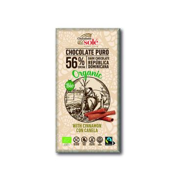 Chocolate negro c/canela 100g Sole ECO