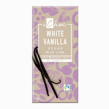Chocolate blanco vainilla iChoc 80g ECO
